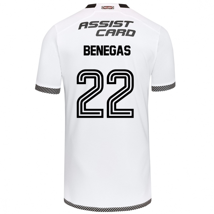 Niño Fútbol Camiseta Leandro Benegas #22 Blanco Negro 1ª Equipación 2024/25 Perú