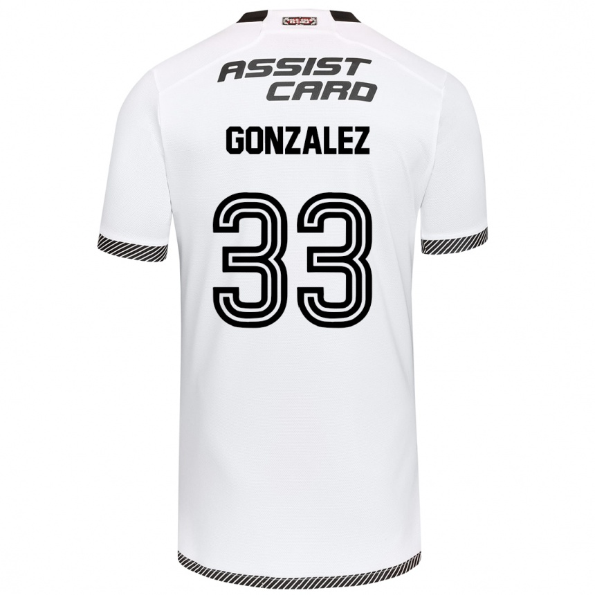 Niño Fútbol Camiseta Ramiro González #33 Blanco Negro 1ª Equipación 2024/25 Perú