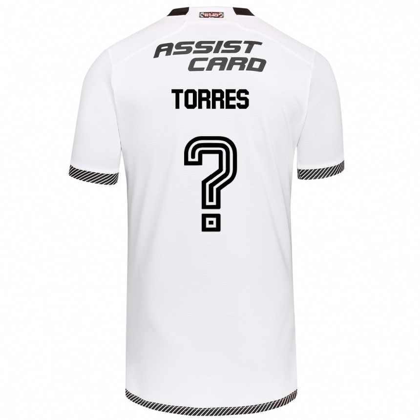 Niño Fútbol Camiseta Bruno Torres #0 Blanco Negro 1ª Equipación 2024/25 Perú