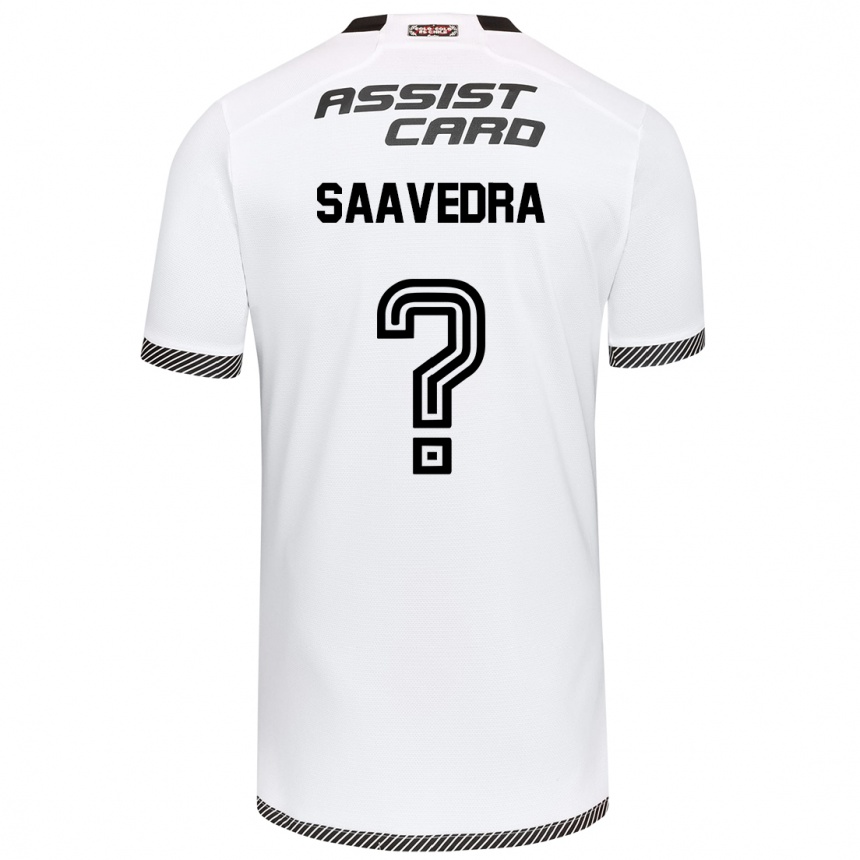 Niño Fútbol Camiseta Danilo Saavedra #0 Blanco Negro 1ª Equipación 2024/25 Perú