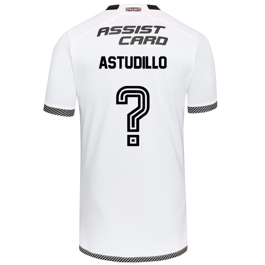 Niño Fútbol Camiseta Jerall Astudillo #0 Blanco Negro 1ª Equipación 2024/25 Perú