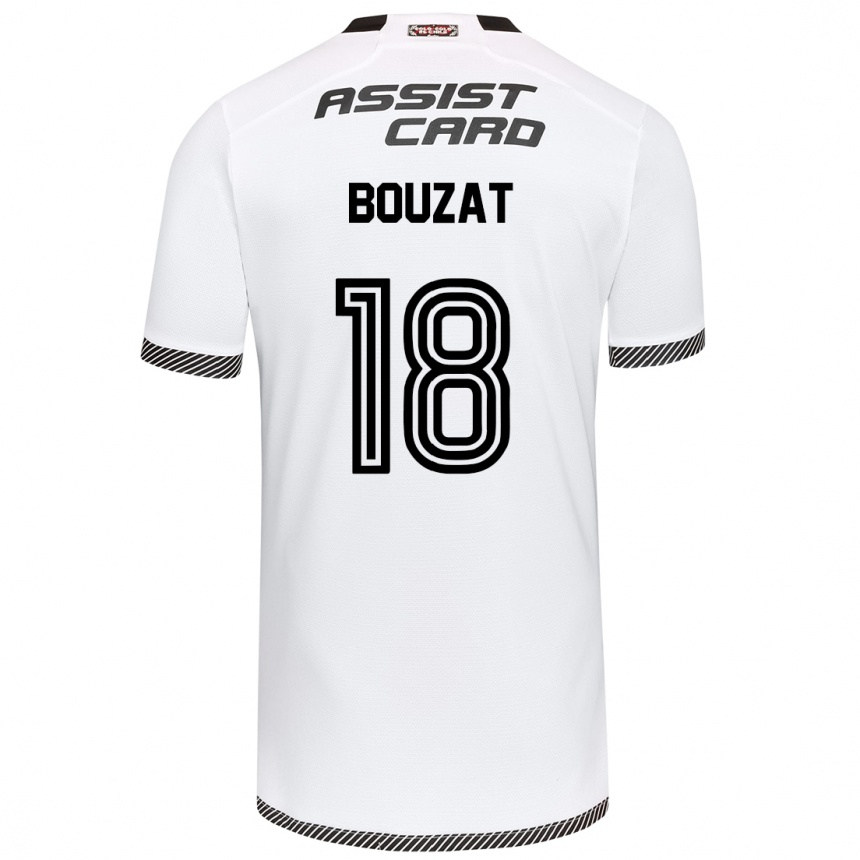 Niño Fútbol Camiseta Agustín Bouzat #18 Blanco Negro 1ª Equipación 2024/25 Perú