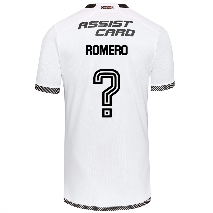 Niño Fútbol Camiseta Enzo Romero #0 Blanco Negro 1ª Equipación 2024/25 Perú