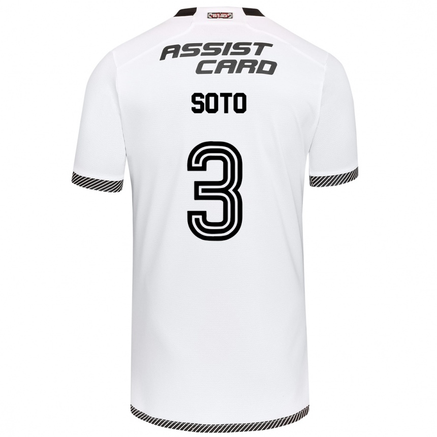 Niño Fútbol Camiseta Rocío Soto #3 Blanco Negro 1ª Equipación 2024/25 Perú