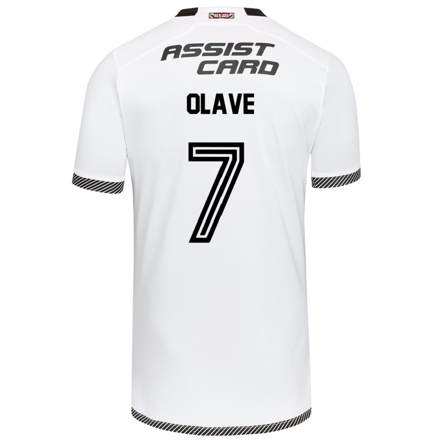 Niño Fútbol Camiseta Isidora Olave #7 Blanco Negro 1ª Equipación 2024/25 Perú