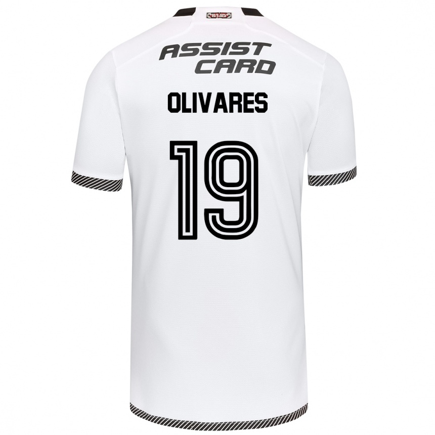 Niño Fútbol Camiseta Michelle Olivares #19 Blanco Negro 1ª Equipación 2024/25 Perú