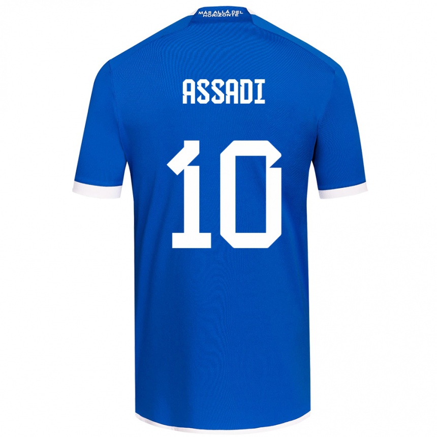 Niño Fútbol Camiseta Lucas Assadi #10 Azul Blanco 1ª Equipación 2024/25 Perú