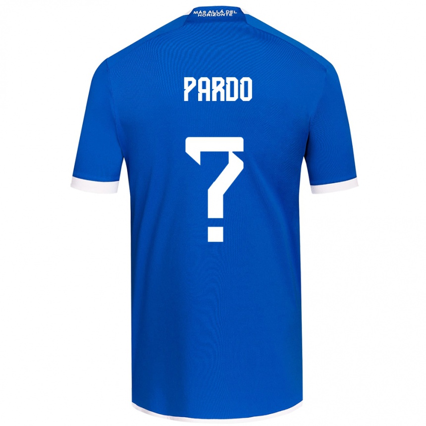 Niño Fútbol Camiseta Cristián Pardo #0 Azul Blanco 1ª Equipación 2024/25 Perú