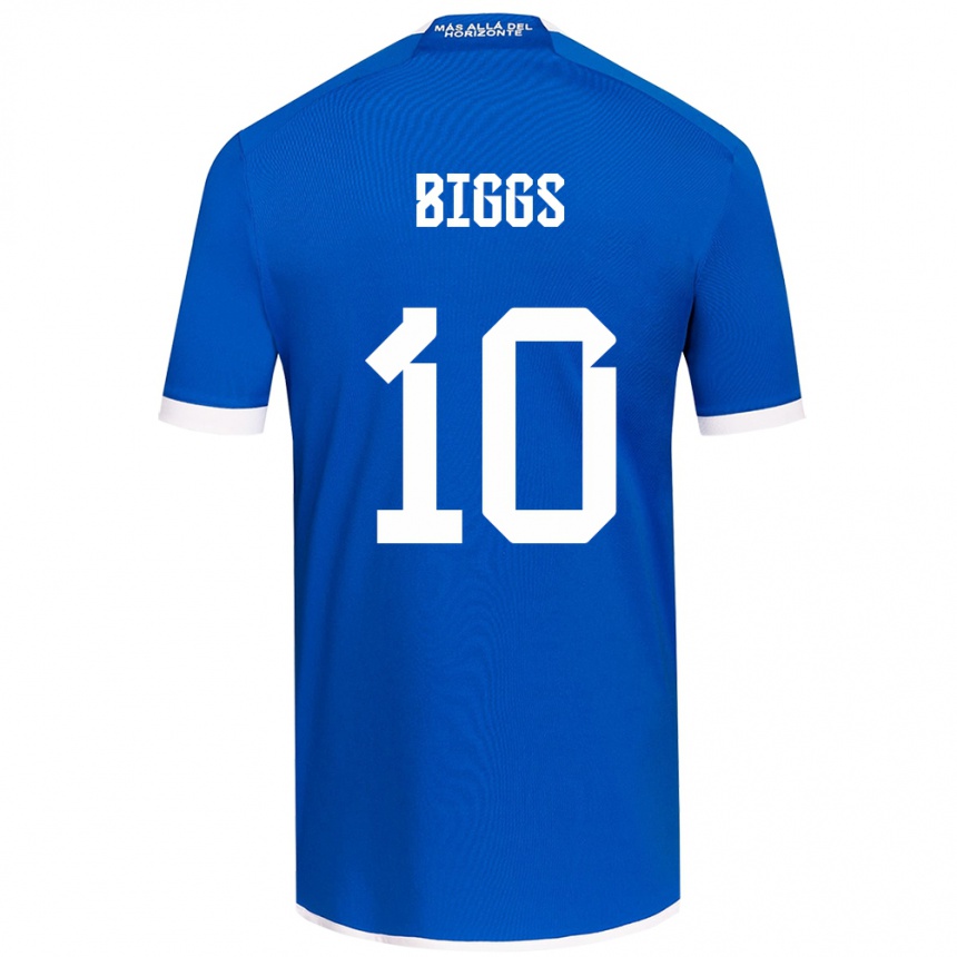 Niño Fútbol Camiseta Nicole Denise Fajre Biggs #10 Azul Blanco 1ª Equipación 2024/25 Perú