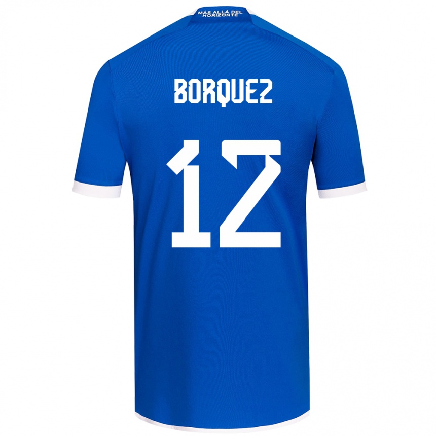 Niño Fútbol Camiseta Gabriela Bórquez #12 Azul Blanco 1ª Equipación 2024/25 Perú