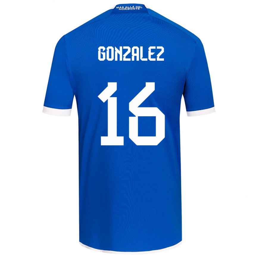 Niño Fútbol Camiseta Monserratt González #16 Azul Blanco 1ª Equipación 2024/25 Perú