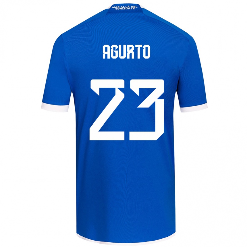 Niño Fútbol Camiseta Isidora Agurto #23 Azul Blanco 1ª Equipación 2024/25 Perú