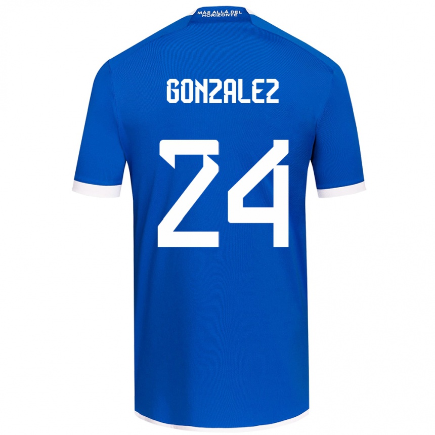 Niño Fútbol Camiseta Emma González #24 Azul Blanco 1ª Equipación 2024/25 Perú