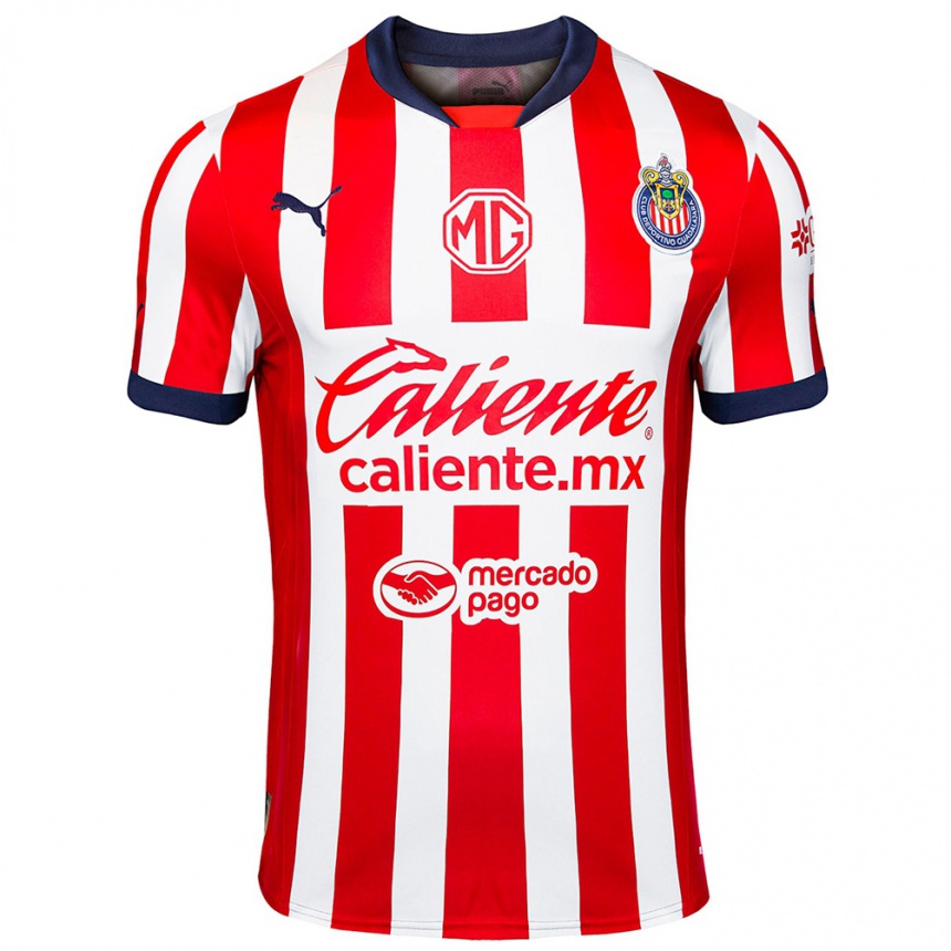 Niño Fútbol Camiseta Juan Uribe #187 Rojo Blanco Azul 1ª Equipación 2024/25 Perú