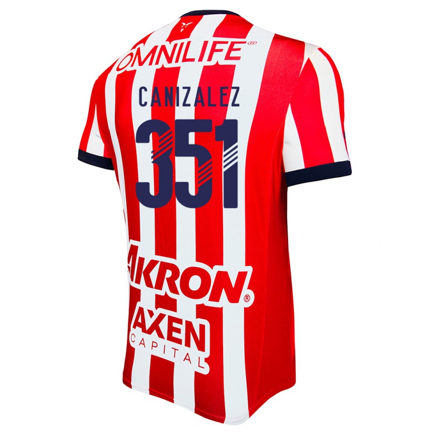 Niño Fútbol Camiseta Djorkaeff Canizalez #351 Rojo Blanco Azul 1ª Equipación 2024/25 Perú