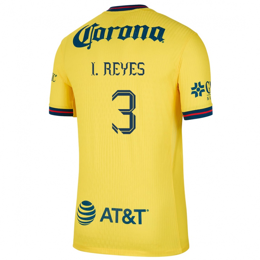 Niño Fútbol Camiseta Israel Reyes #3 Amarillo Azul 1ª Equipación 2024/25 Perú