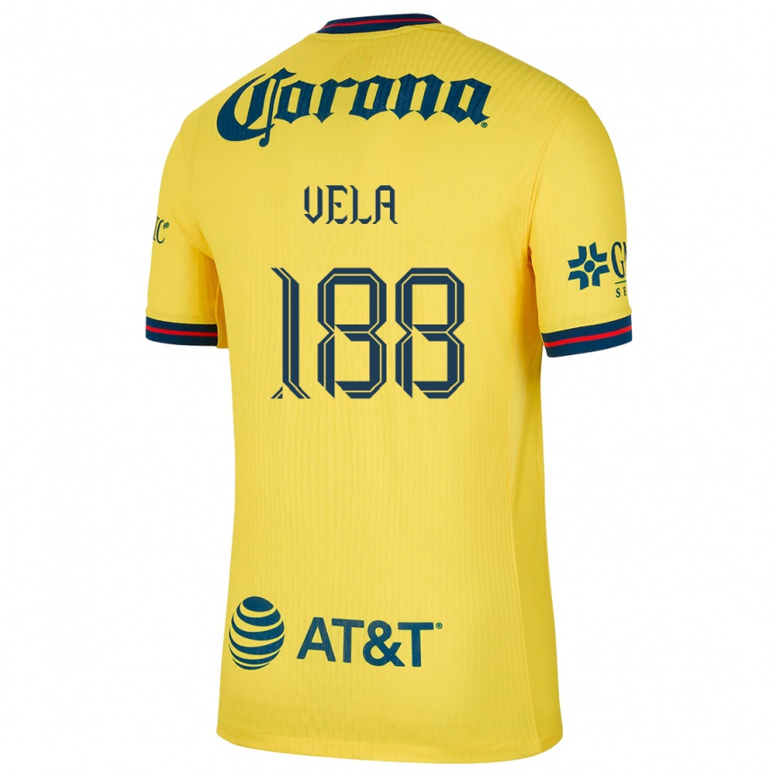 Niño Fútbol Camiseta Christo Vela #188 Amarillo Azul 1ª Equipación 2024/25 Perú