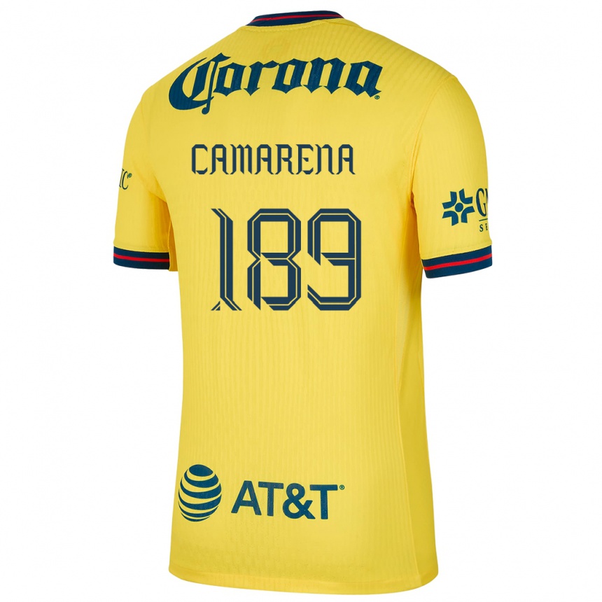 Niño Fútbol Camiseta Luis Camarena #189 Amarillo Azul 1ª Equipación 2024/25 Perú