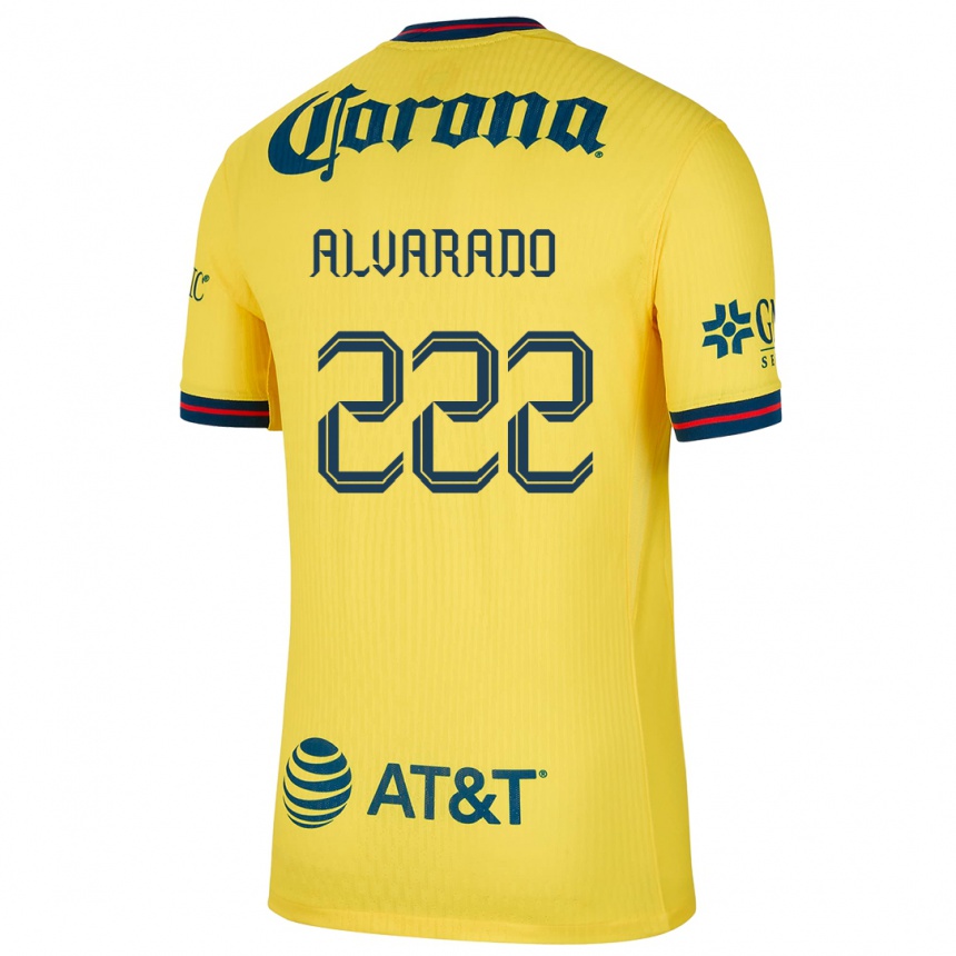 Niño Fútbol Camiseta Daniel Alvarado #222 Amarillo Azul 1ª Equipación 2024/25 Perú