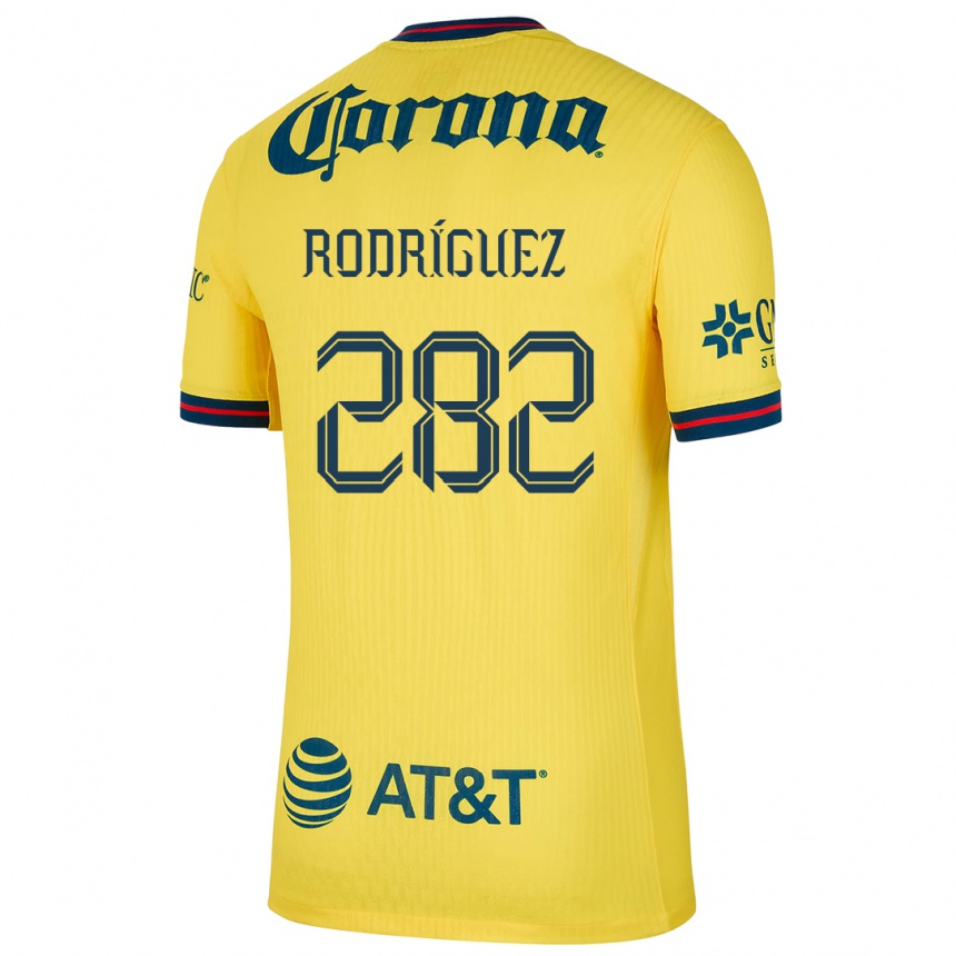 Niño Fútbol Camiseta Francisco Rodríguez #282 Amarillo Azul 1ª Equipación 2024/25 Perú