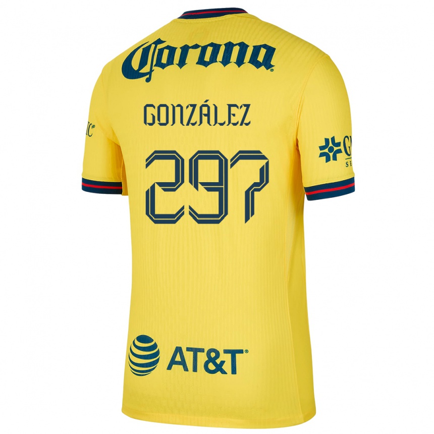 Niño Fútbol Camiseta Océlotl González #297 Amarillo Azul 1ª Equipación 2024/25 Perú