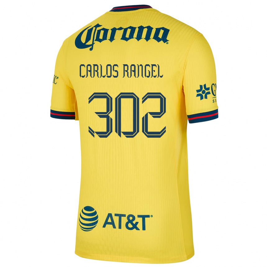 Niño Fútbol Camiseta Juan Carlos Rangel #302 Amarillo Azul 1ª Equipación 2024/25 Perú