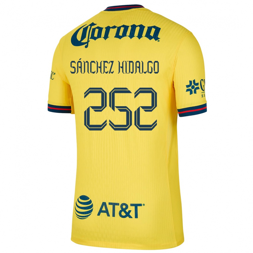 Niño Fútbol Camiseta Horacio Sánchez Hidalgo #252 Amarillo Azul 1ª Equipación 2024/25 Perú