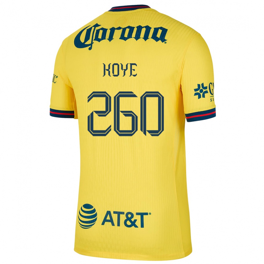 Niño Fútbol Camiseta Julián Koye #260 Amarillo Azul 1ª Equipación 2024/25 Perú