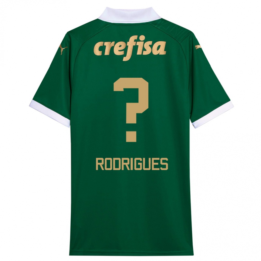 Niño Fútbol Camiseta César Rodrigues #0 Verde Blanco 1ª Equipación 2024/25 Perú