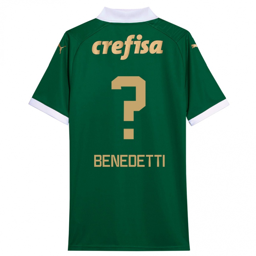 Niño Fútbol Camiseta Luis Benedetti #0 Verde Blanco 1ª Equipación 2024/25 Perú