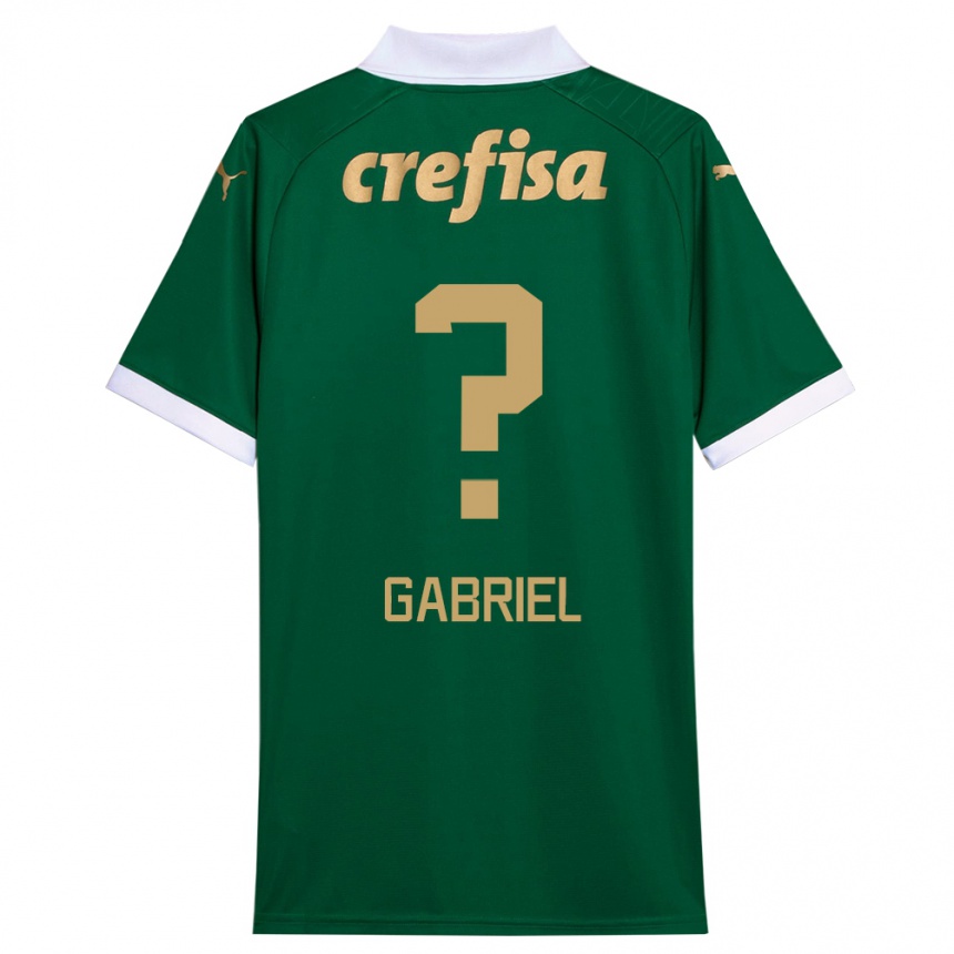 Niño Fútbol Camiseta Arthur Gabriel #0 Verde Blanco 1ª Equipación 2024/25 Perú