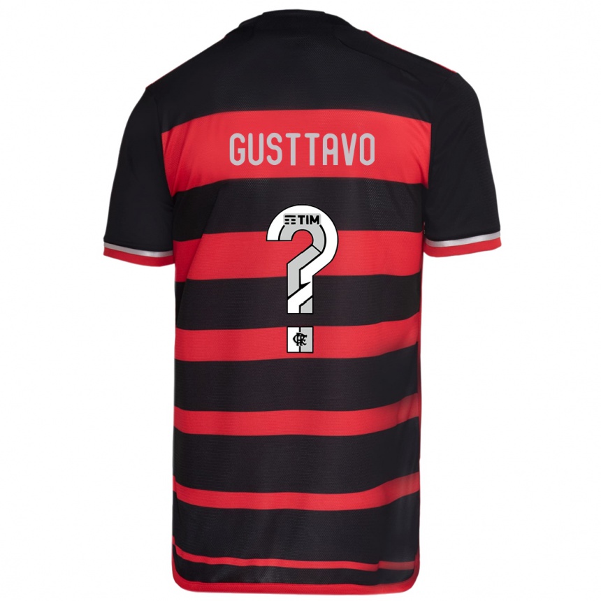 Niño Fútbol Camiseta Gusttavo #0 Negro Rojo 1ª Equipación 2024/25 Perú