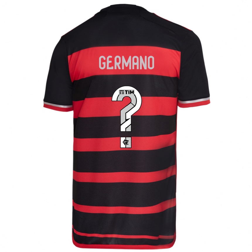 Niño Fútbol Camiseta Germano #0 Negro Rojo 1ª Equipación 2024/25 Perú