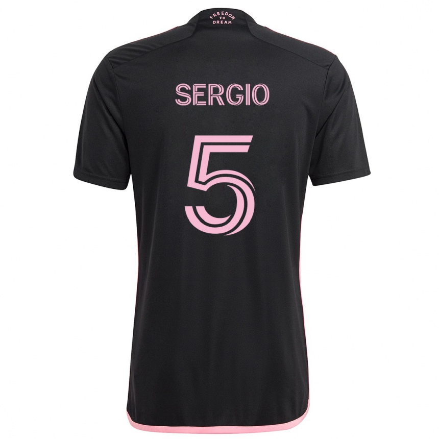 Niño Fútbol Camiseta Sergio Busquets #5 Negro 2ª Equipación 2024/25 Perú