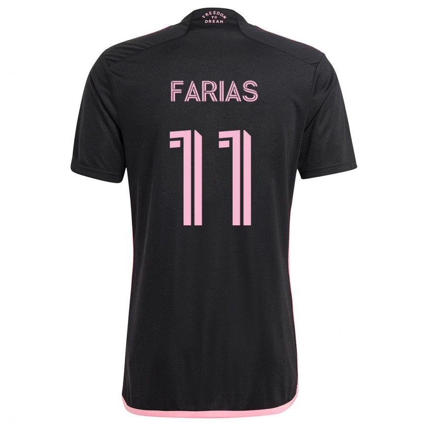 Niño Fútbol Camiseta Facundo Farías #11 Negro 2ª Equipación 2024/25 Perú