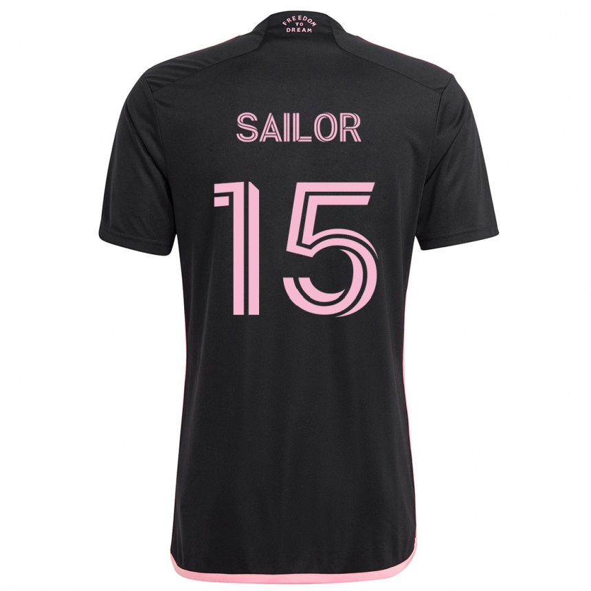 Niño Fútbol Camiseta Ryan Sailor #15 Negro 2ª Equipación 2024/25 Perú