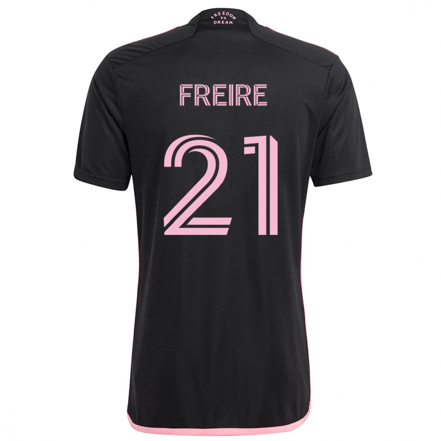 Niño Fútbol Camiseta Nicolas Freire #21 Negro 2ª Equipación 2024/25 Perú