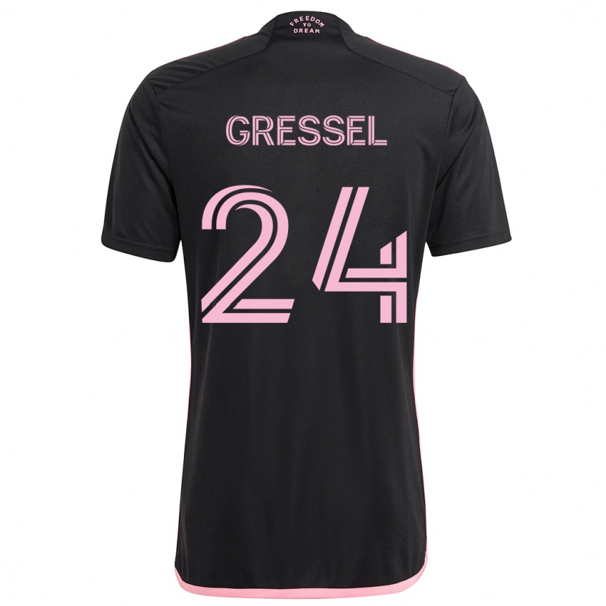 Niño Fútbol Camiseta Julian Gressel #24 Negro 2ª Equipación 2024/25 Perú