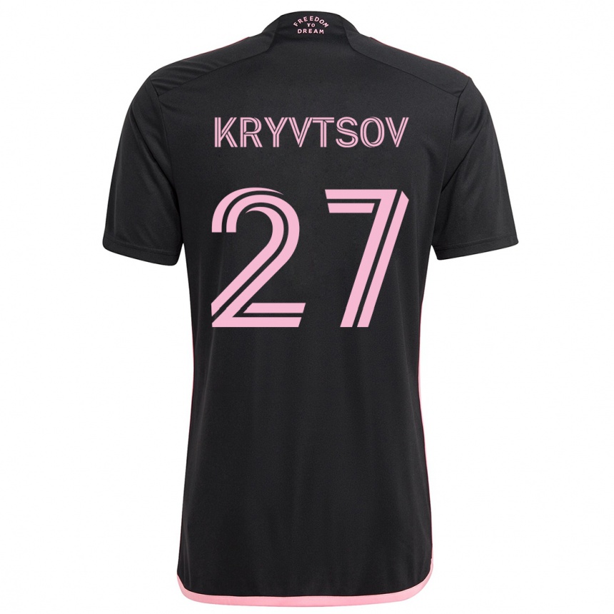 Niño Fútbol Camiseta Sergiy Kryvtsov #27 Negro 2ª Equipación 2024/25 Perú