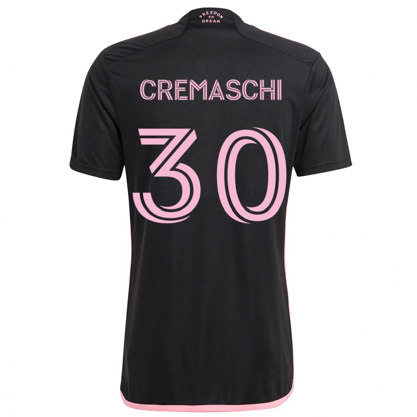 Niño Fútbol Camiseta Benja Cremaschi #30 Negro 2ª Equipación 2024/25 Perú