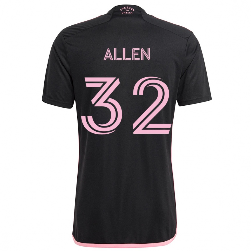 Niño Fútbol Camiseta Noah Allen #32 Negro 2ª Equipación 2024/25 Perú