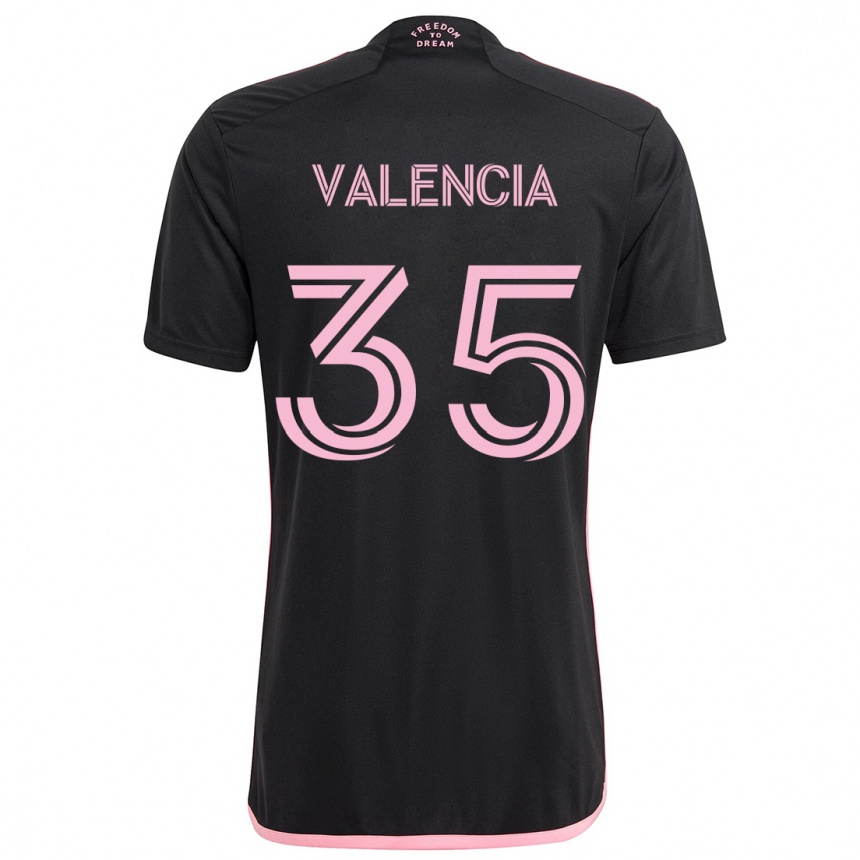 Niño Fútbol Camiseta Felipe Valencia #35 Negro 2ª Equipación 2024/25 Perú