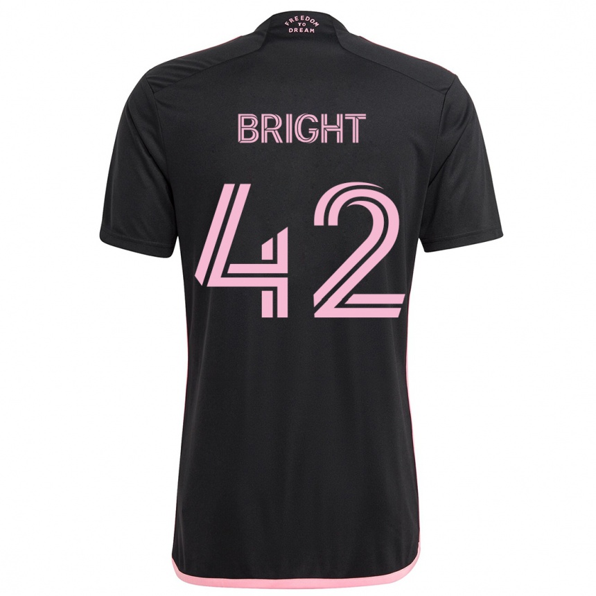 Niño Fútbol Camiseta Yannick Bright #42 Negro 2ª Equipación 2024/25 Perú