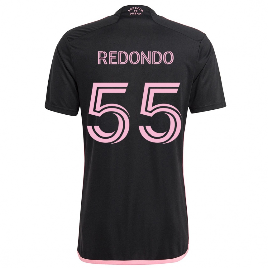 Niño Fútbol Camiseta Federico Redondo #55 Negro 2ª Equipación 2024/25 Perú