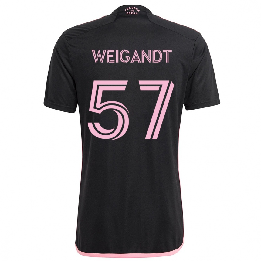 Niño Fútbol Camiseta Marcelo Weigandt #57 Negro 2ª Equipación 2024/25 Perú