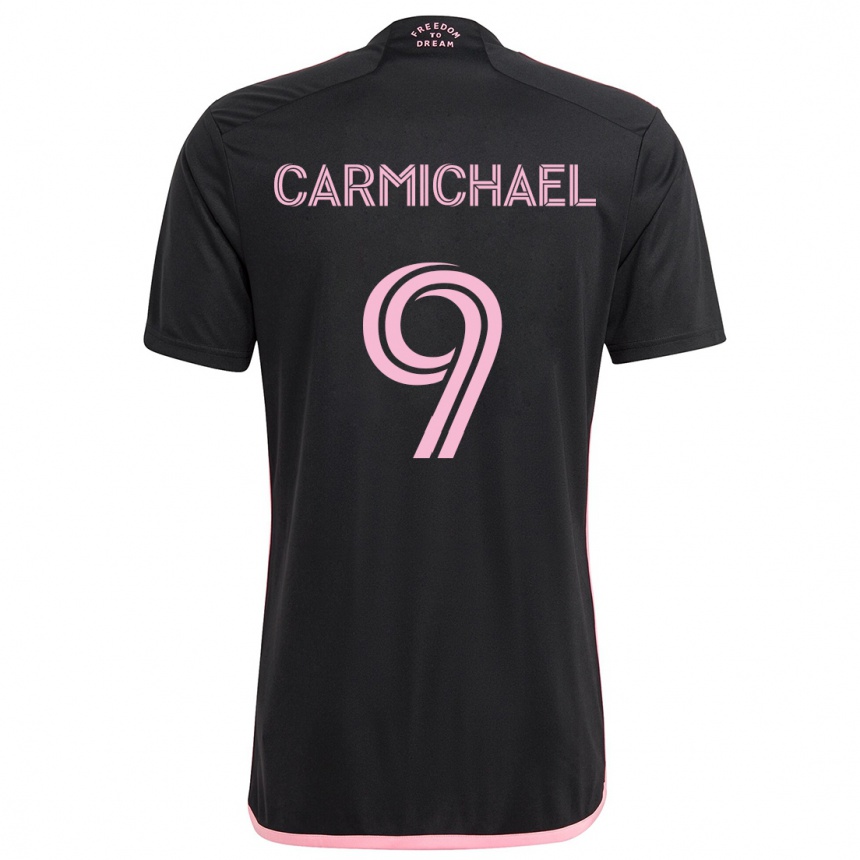 Niño Fútbol Camiseta Ryan Carmichael #9 Negro 2ª Equipación 2024/25 Perú