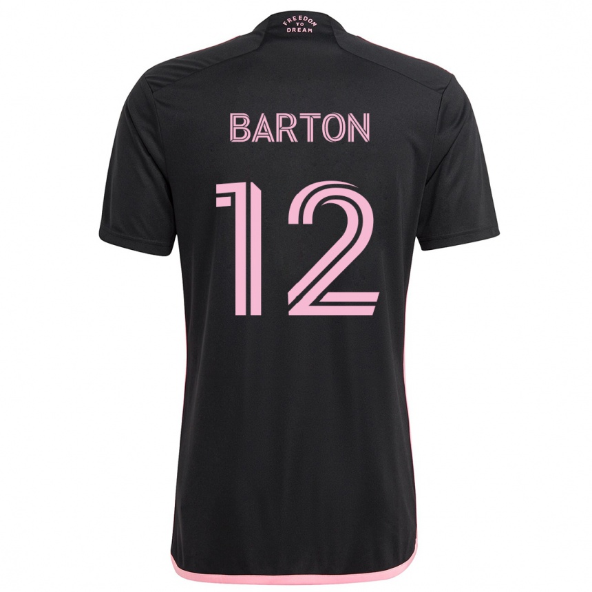 Niño Fútbol Camiseta Tye Barton #12 Negro 2ª Equipación 2024/25 Perú