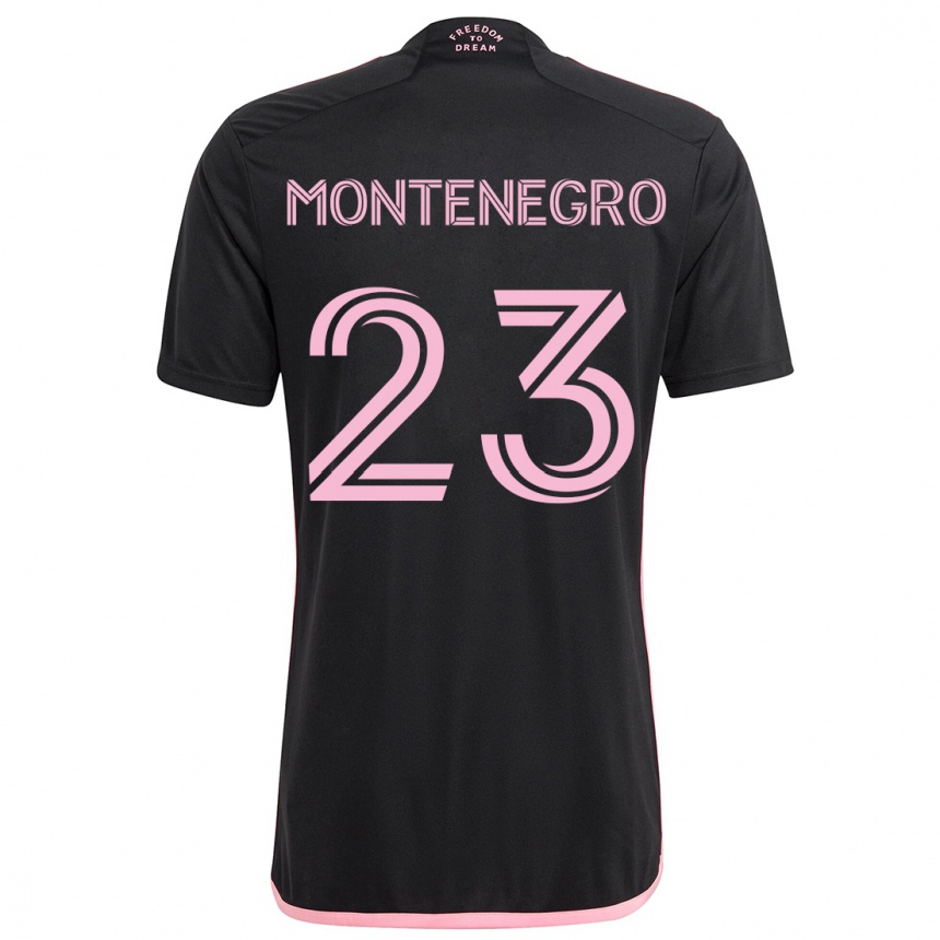 Niño Fútbol Camiseta Ricardo Montenegro #23 Negro 2ª Equipación 2024/25 Perú