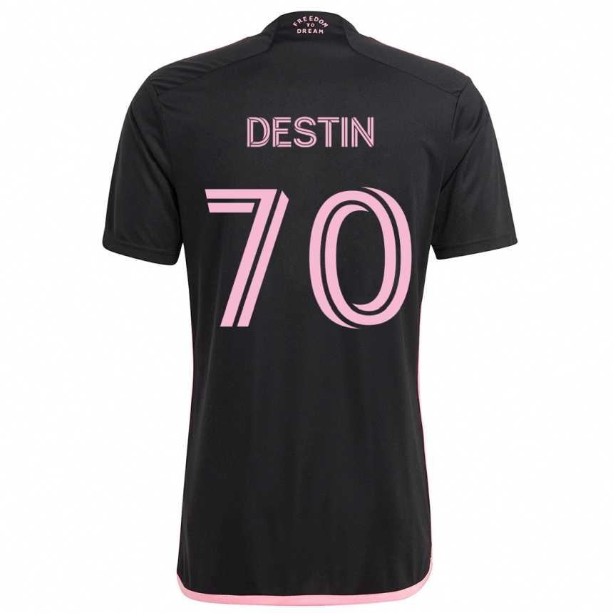 Niño Fútbol Camiseta Bryan Destin #70 Negro 2ª Equipación 2024/25 Perú