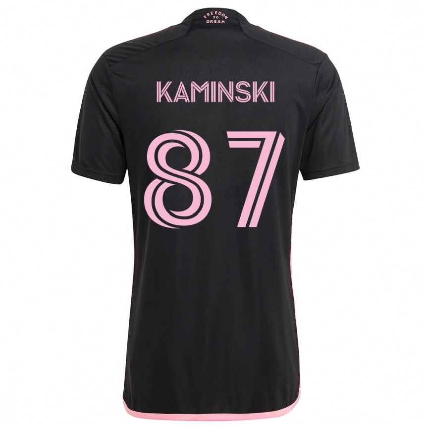 Niño Fútbol Camiseta Brett Kaminski #87 Negro 2ª Equipación 2024/25 Perú